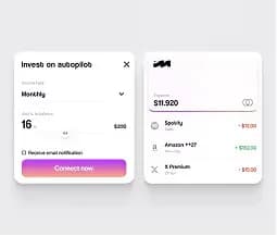 Investment dashboard interface